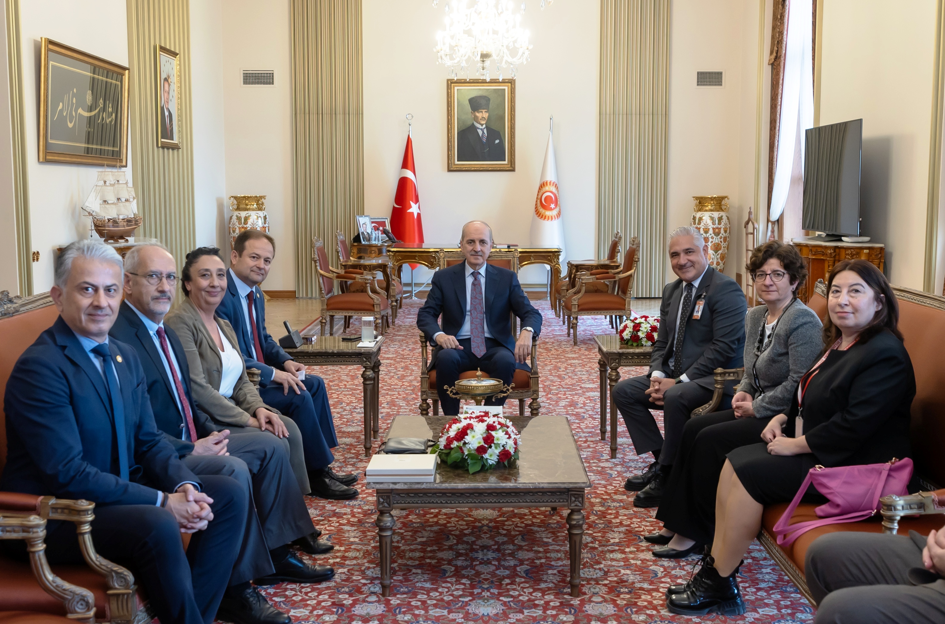 PMD YÖNETİMİNDEN TBMM BAŞKANI NUMAN KURTULMUŞ'A ZİYARET